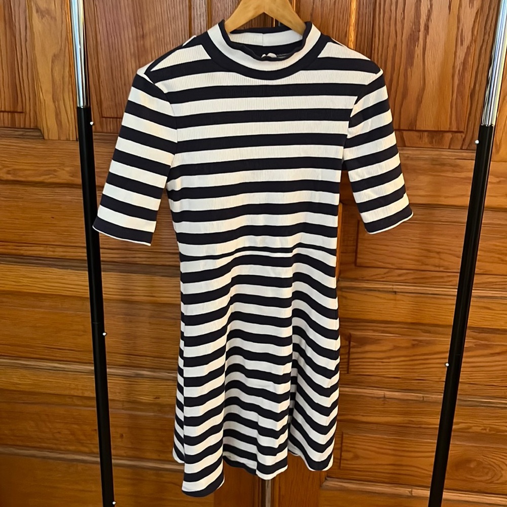 Maison Jules Nautical Fit and Flare, Striped Dress